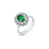 Anneau Mirco Visconti Femme in Or blanc Smeraldo Z683/ B20S